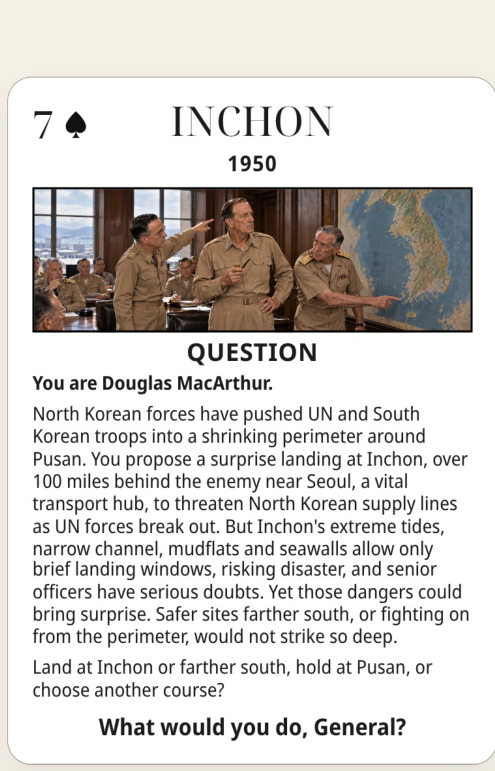 Inchon sample card